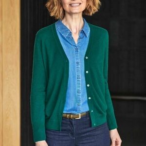 Pure Collection Cashmere V Neck Cardigan